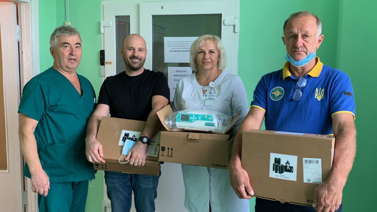 Hilfstransport von Gasheizungen und Gasstrahlern nach Kiew